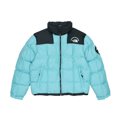 TNF Logo Print Outdoor Puffer Jacket Sky Blue NF0A4QYL-3XT