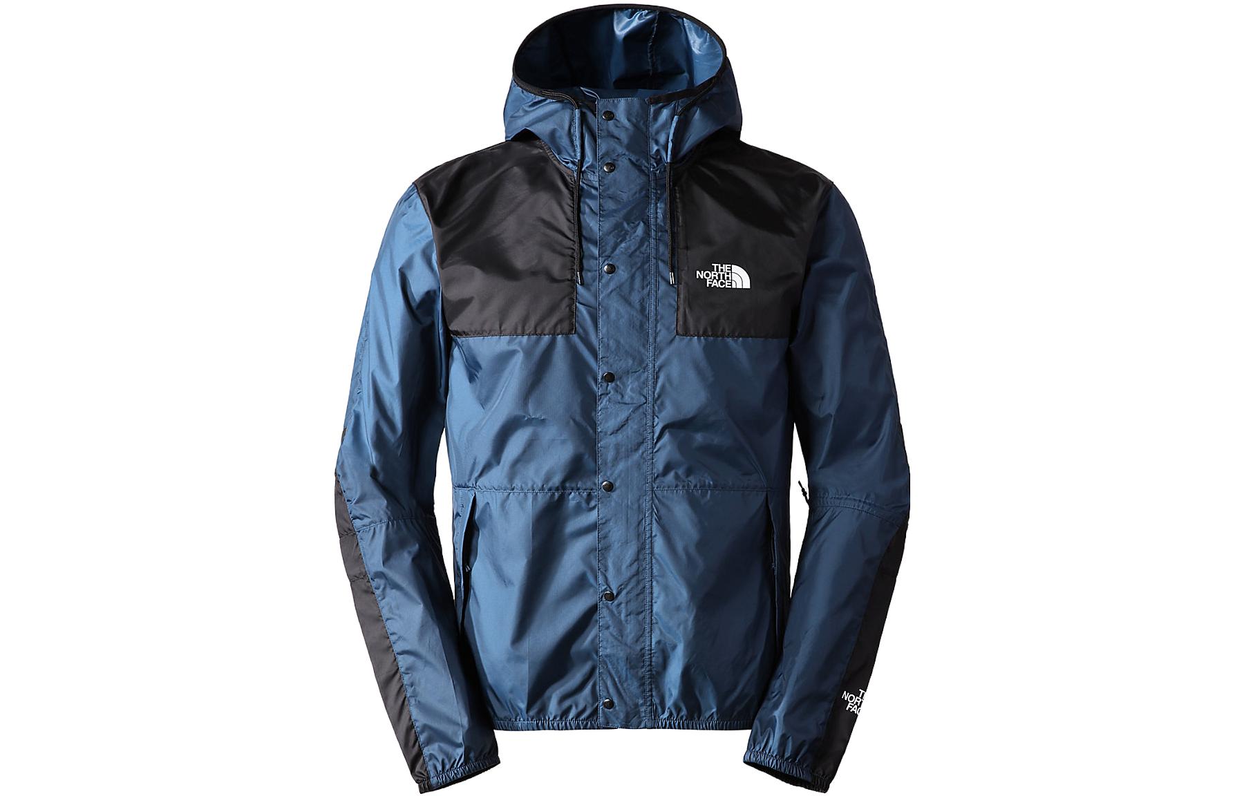 TNF Logo Print Panel Hooded Jacket - Navy Blue NF00CH37-L4U