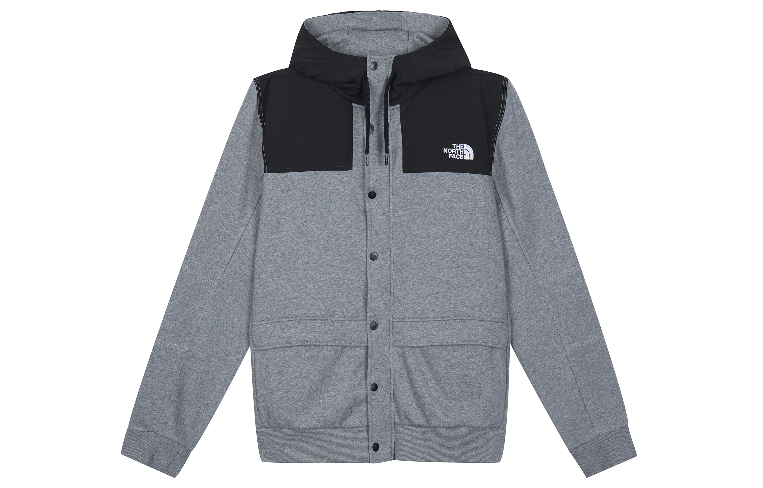 TNF Logo Print Panelled Hoodie Jacket - Grey NF0A3EQ5-DYY