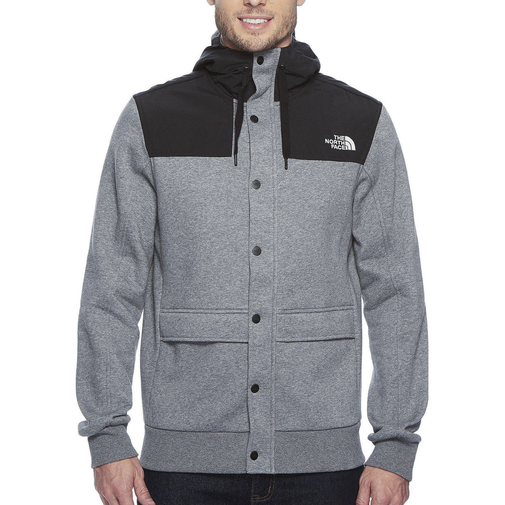 TNF Logo Print Panelled Hoodie Jacket - Grey NF0A3EQ5-DYY 圖 4
