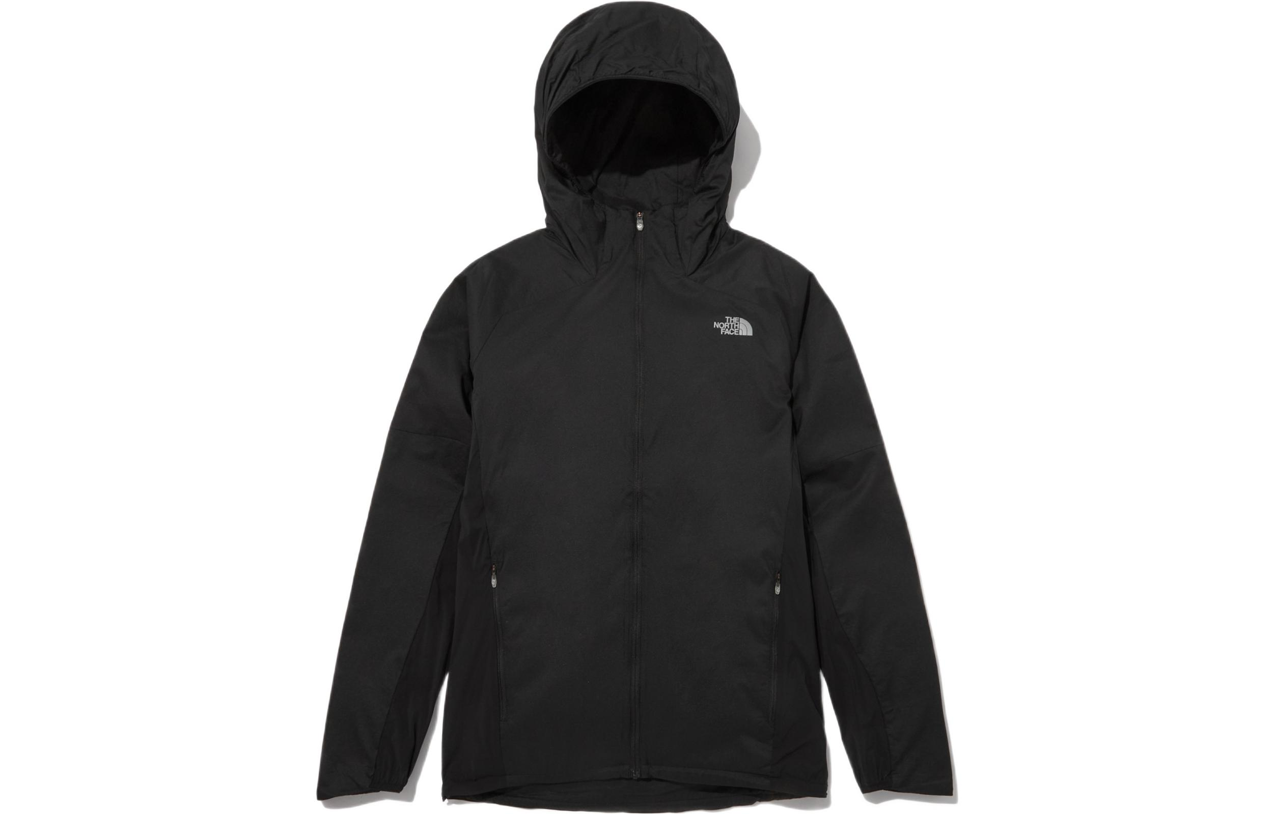 TNF Logo Print Patchwork Hooded Puffer Jacket NJ2HN70A 圖 2