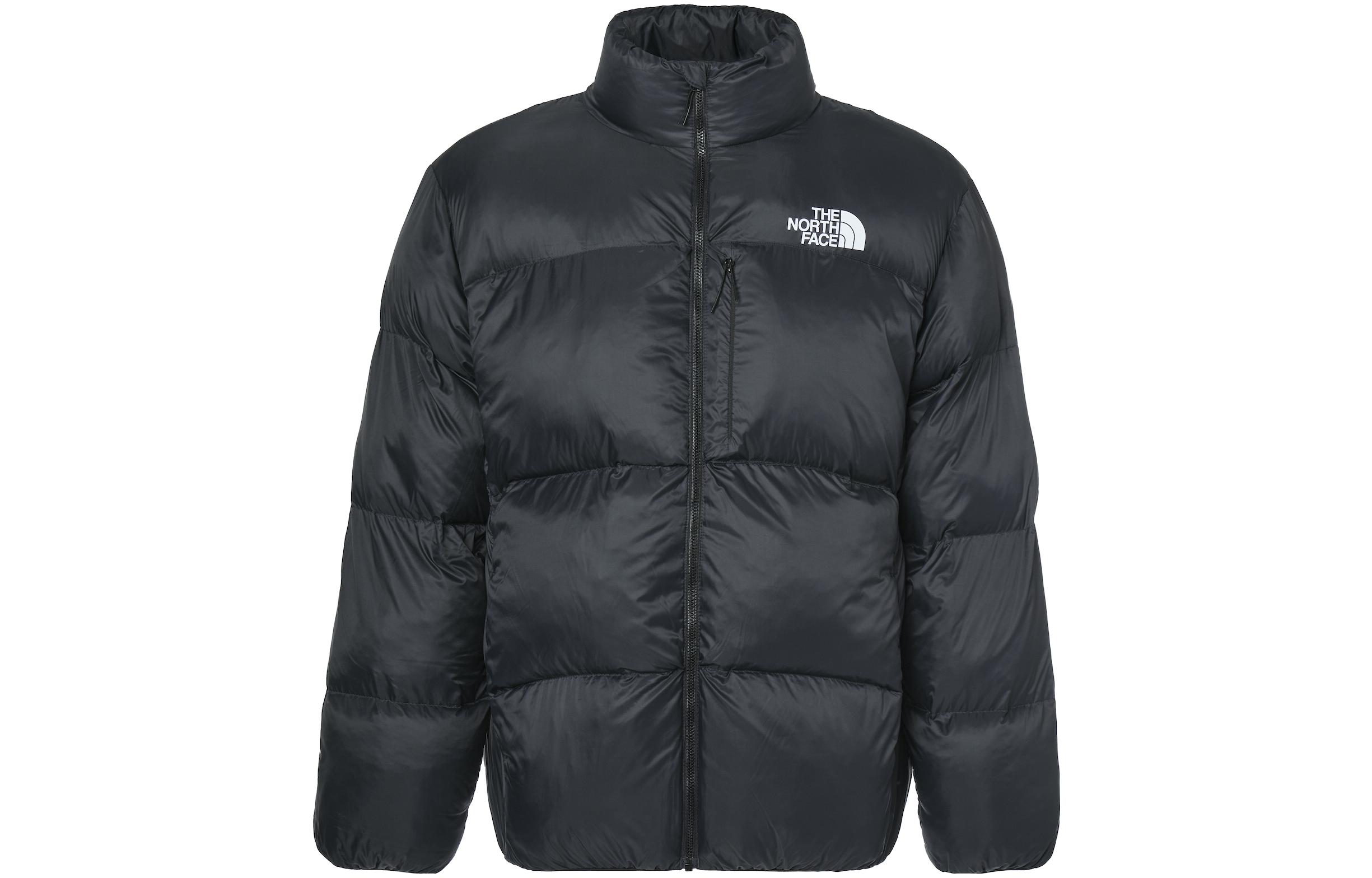 TNF Logo Print Puffer Jacket Unisex Black NJ3NN64A