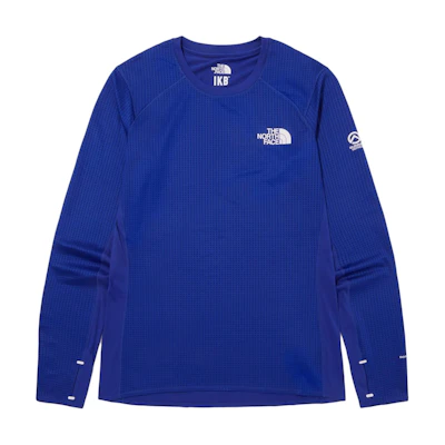 TNF Logo Print Pullover Crewneck Sweatshirt in Navy NT7TQ53A
