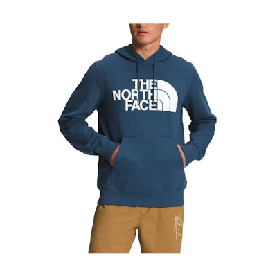 TNF Logo Print Pullover Hoodie Blue NF0A7R9F-HDC