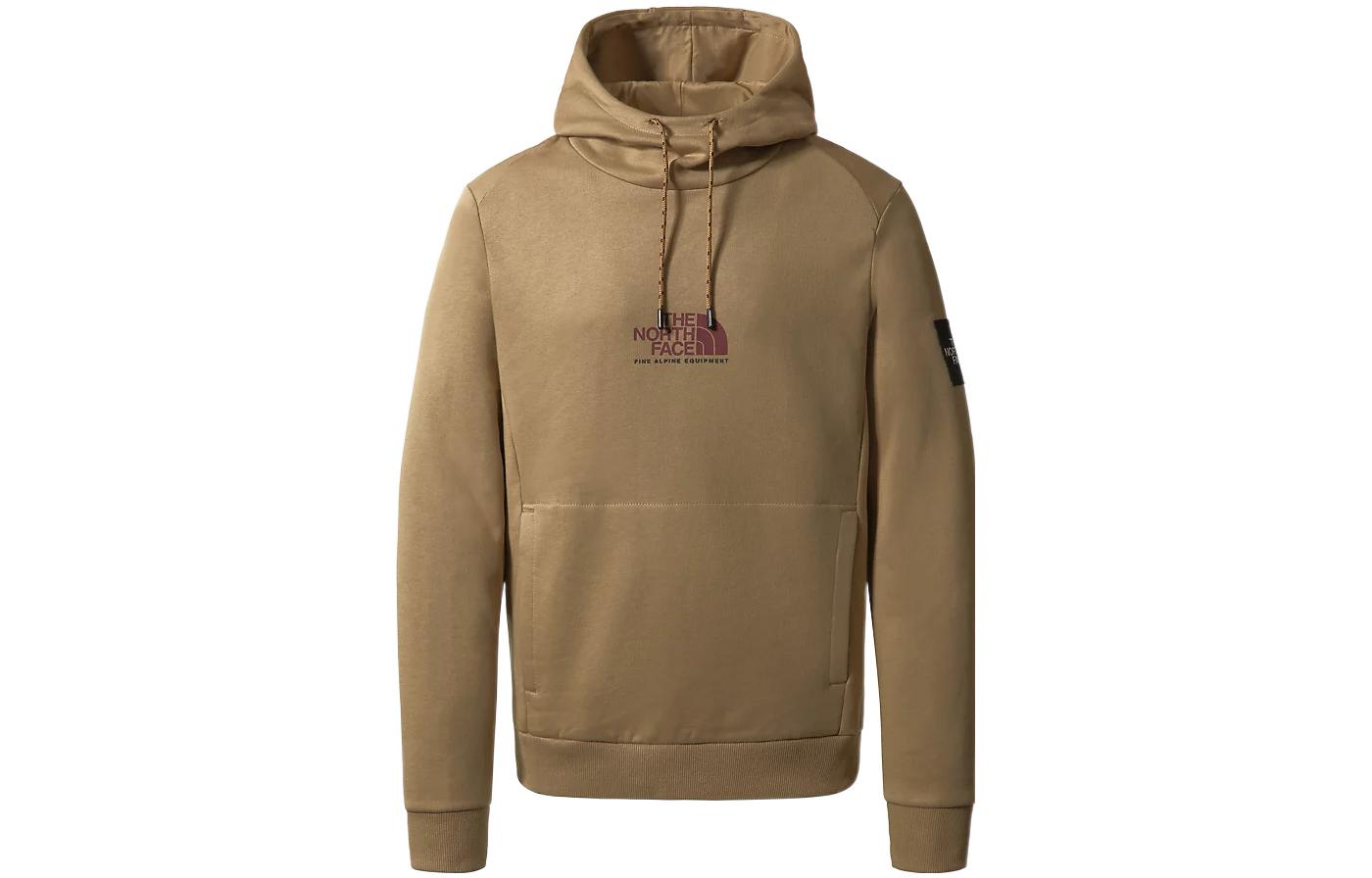 TNF Logo Print Pullover Hoodie Brown NF0A3xy3-PLX