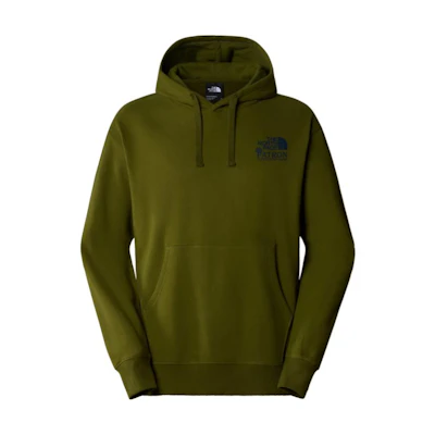 TNF Logo Print Pullover Hoodie Green - Long Sleeve NF0A87DV-PIB