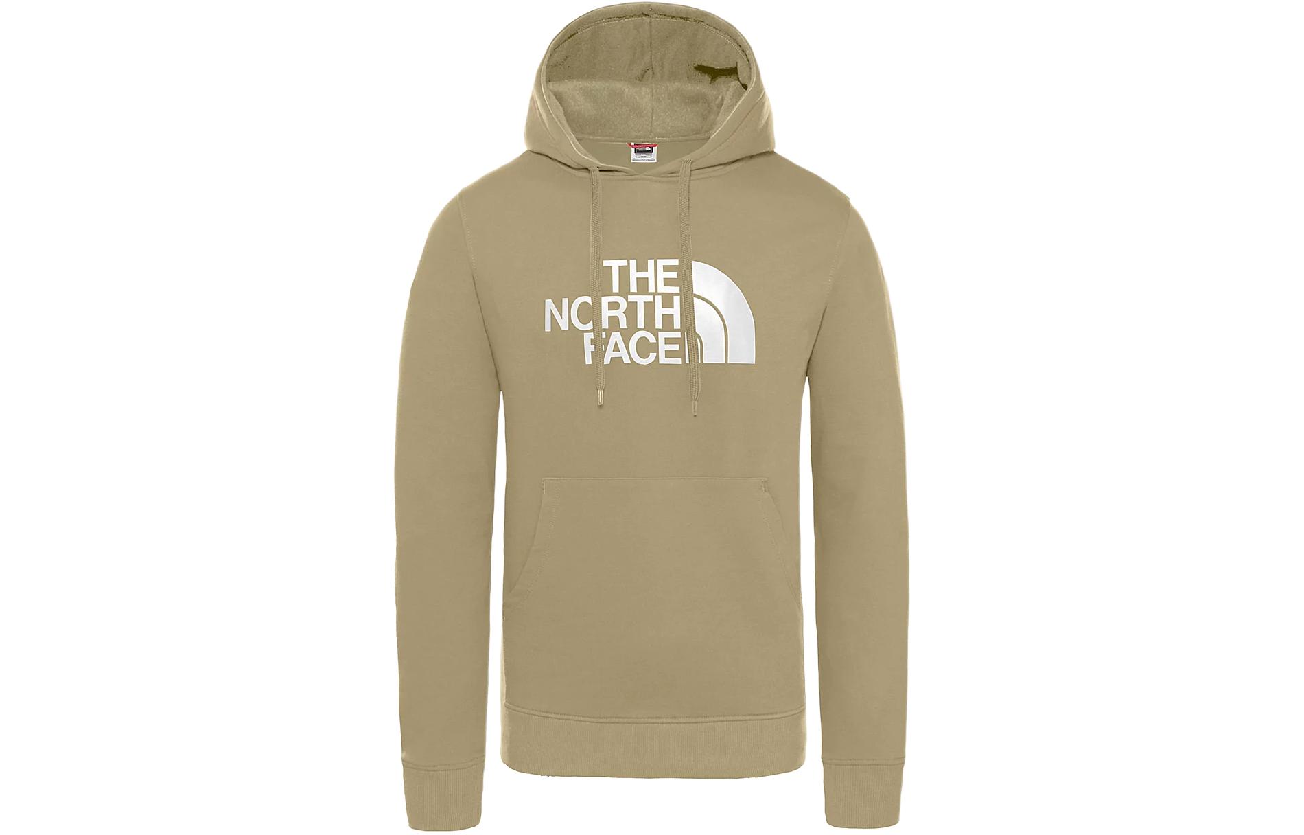 TNF Logo Print Pullover Hoodie Khaki - NF0ACSV1-LK5