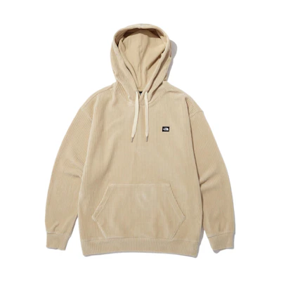 TNF Logo Print Pullover Hoodie Light Beige Casual Long Sleeve NM5PN52B