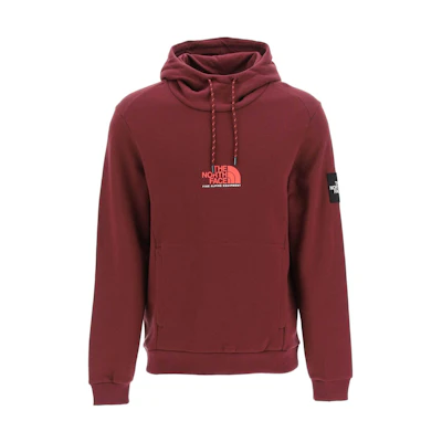 TNF Logo Print Pullover Hoodie Men’s Red NF0A3XY3-D4S