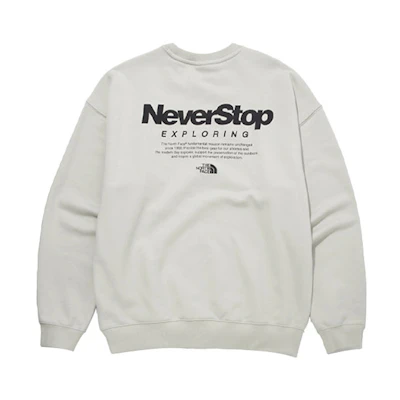 TNF Logo Print Pullover Sweatshirt Unisex Couple Style - White NM5MM51B