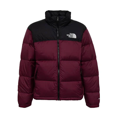 TNF Logo Print Purple Down Jacket - Loose Fit Zipper Style NF0A3C8DKK91
