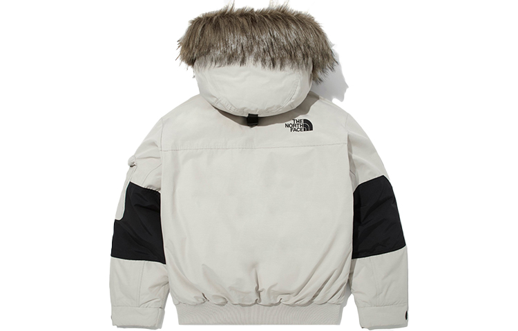 THE NORTH FACE Logo Print Short Furry Hood Jacket Winter Unisex Grey NJ1DM55K 圖 3