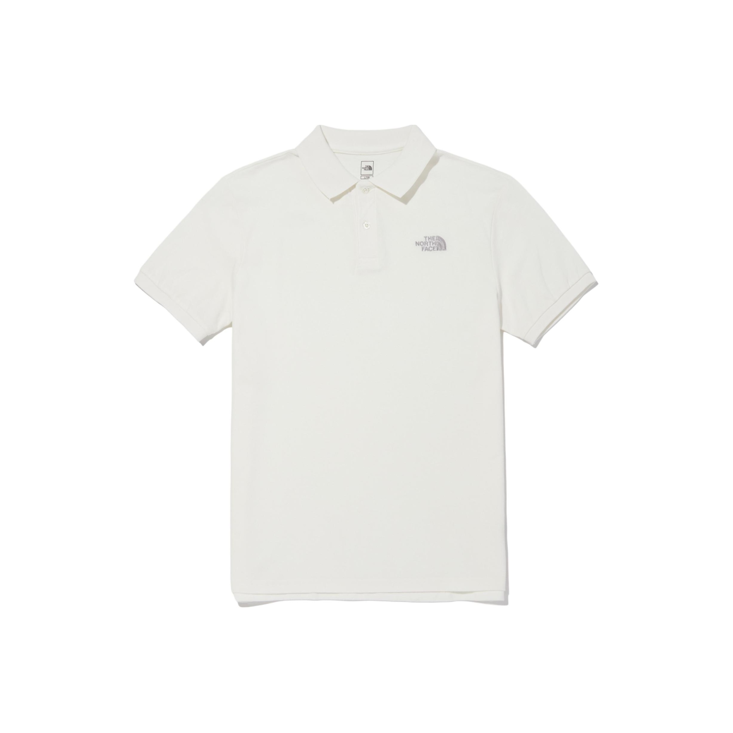 Buy The North Face Logo Print Slim Fit Polo Shirt White Short Sleeve NI7PQ12C