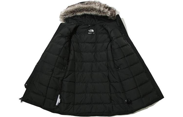 TNF Logo Print Solid Color Hooded Jacket Winter Unisex Black NJ1DJ91A 圖 4