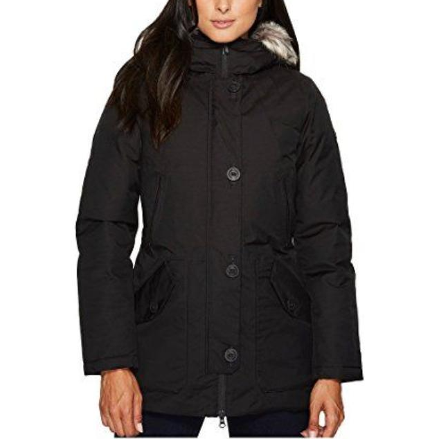 TNF Logo Print Solid Color Hooded Jacket Winter Unisex Black NJ1DJ91A 圖 5