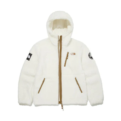 TNF Logo Print Solid Pullover Hoodie Jacket Beige (Unisex) NJ4FM51J
