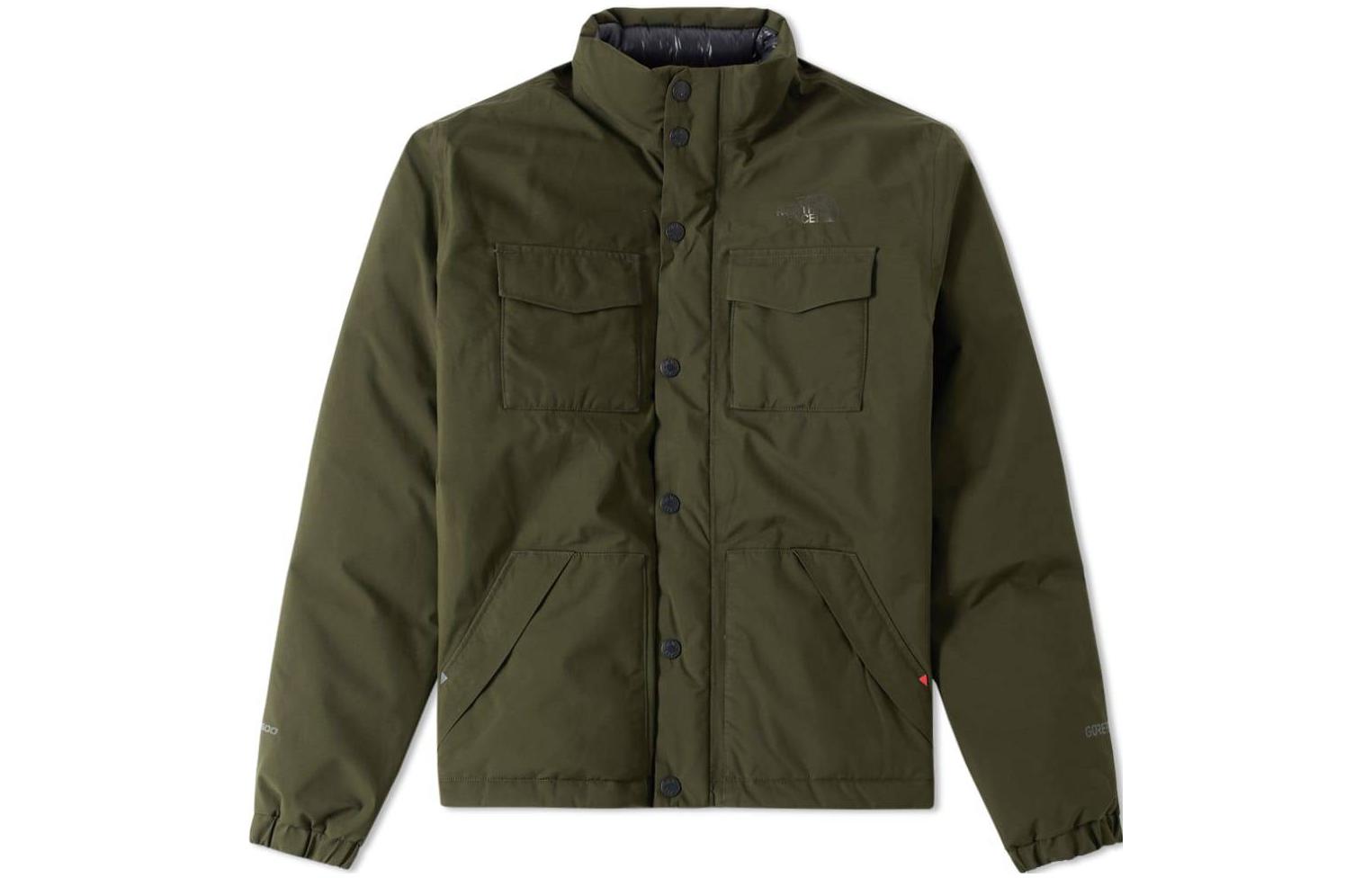 TNF Logo Print Stand-up Collar Down Jacket NF0A2U86-HDA