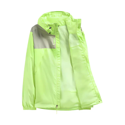 TNF Logo Print Waterproof Hooded Jacket Green NF0A7QEY-4R2