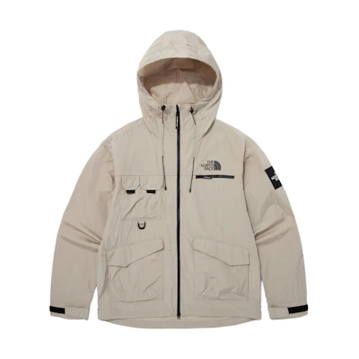 TNF Logo Print Waterproof Outdoor Multi-Pocket Jacket Khaki NJ3LQ03L