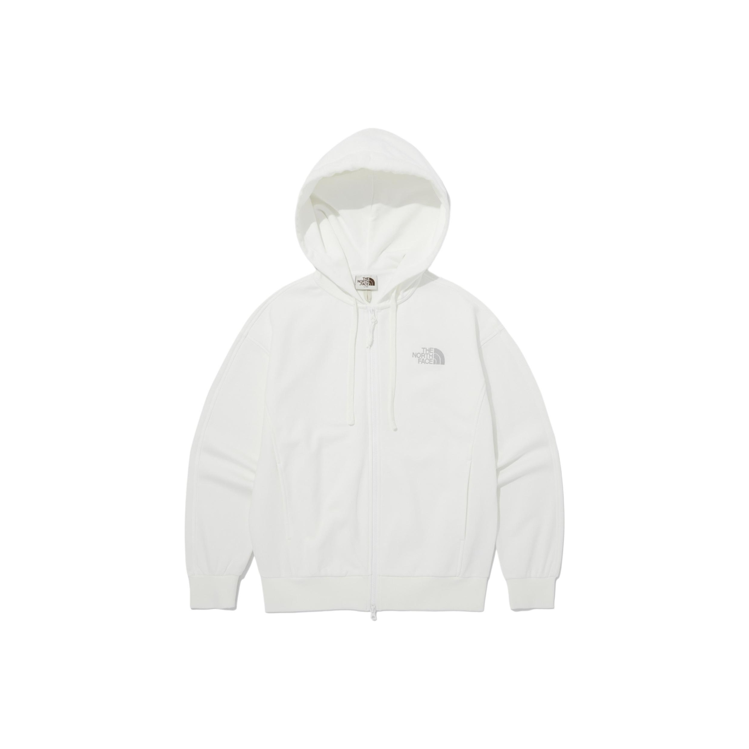 TNF Logo Print White Hoodie Jacket Unisex NJ5JQ01L
