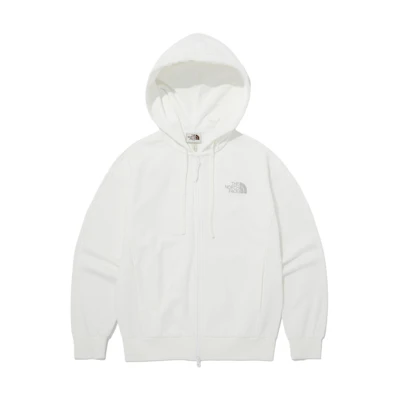 TNF Logo Print White Hoodie Jacket Unisex NJ5JQ01L