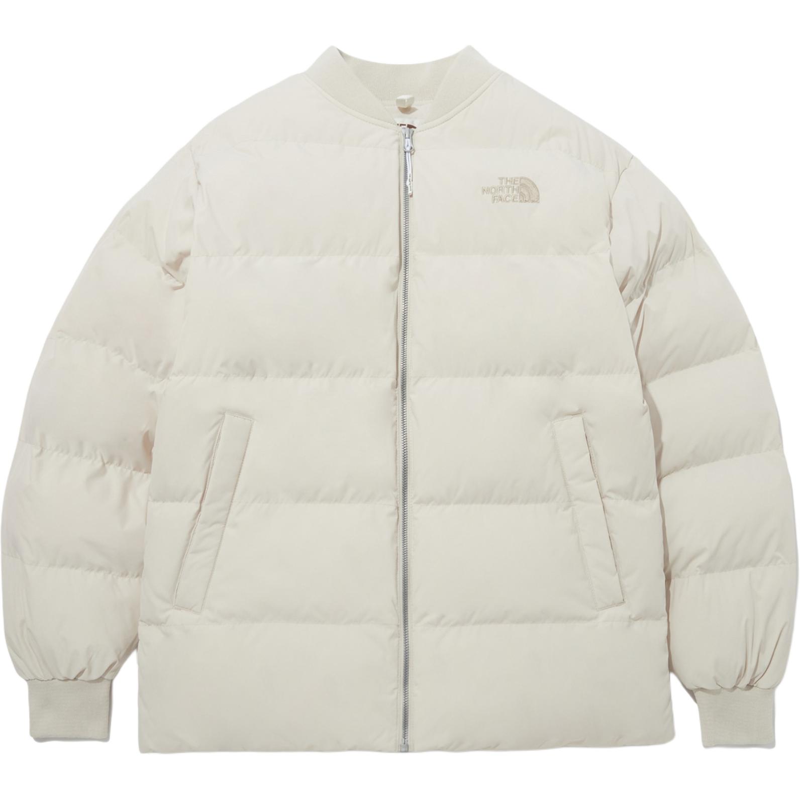 TNF Logo Print White Oversized Zipper Jacket Men’s Long Sleeve NJ3NP59K