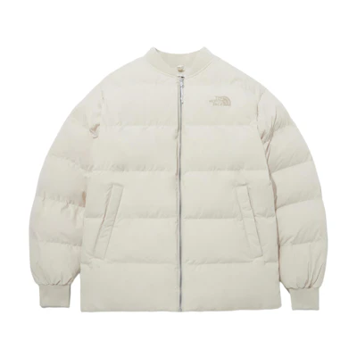 TNF Logo Print White Oversized Zipper Jacket Men’s Long Sleeve NJ3NP59K