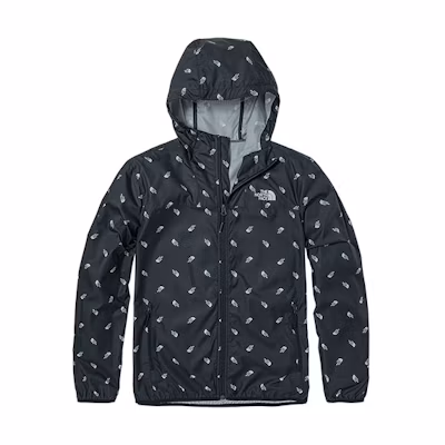 TNF Logo Print Windproof Water-Resistant Hoodie Jacket Black Mens NF0A4NC6-9UT