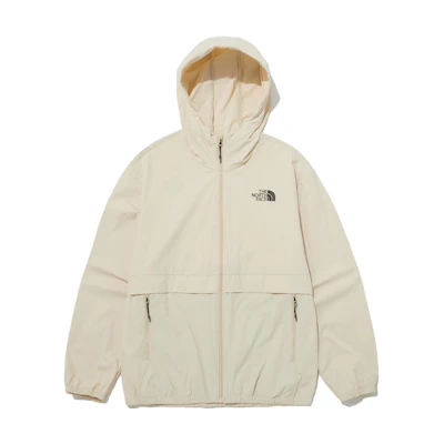 TNF Logo Print Zip-Up Hoodie Jacket - Off-White NJ3BP10M