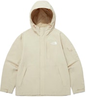 The North Face Logo Print Zip-Up Hoodie Jacket Beige NJ2GQ02B The North Face Logo Print Zip-Up Hoodie Jacket Beige NJ2GQ02B