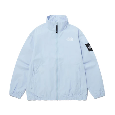 TNF Logo Print Zip-Up Jacket Light Blue Unisex NJ3BP03M