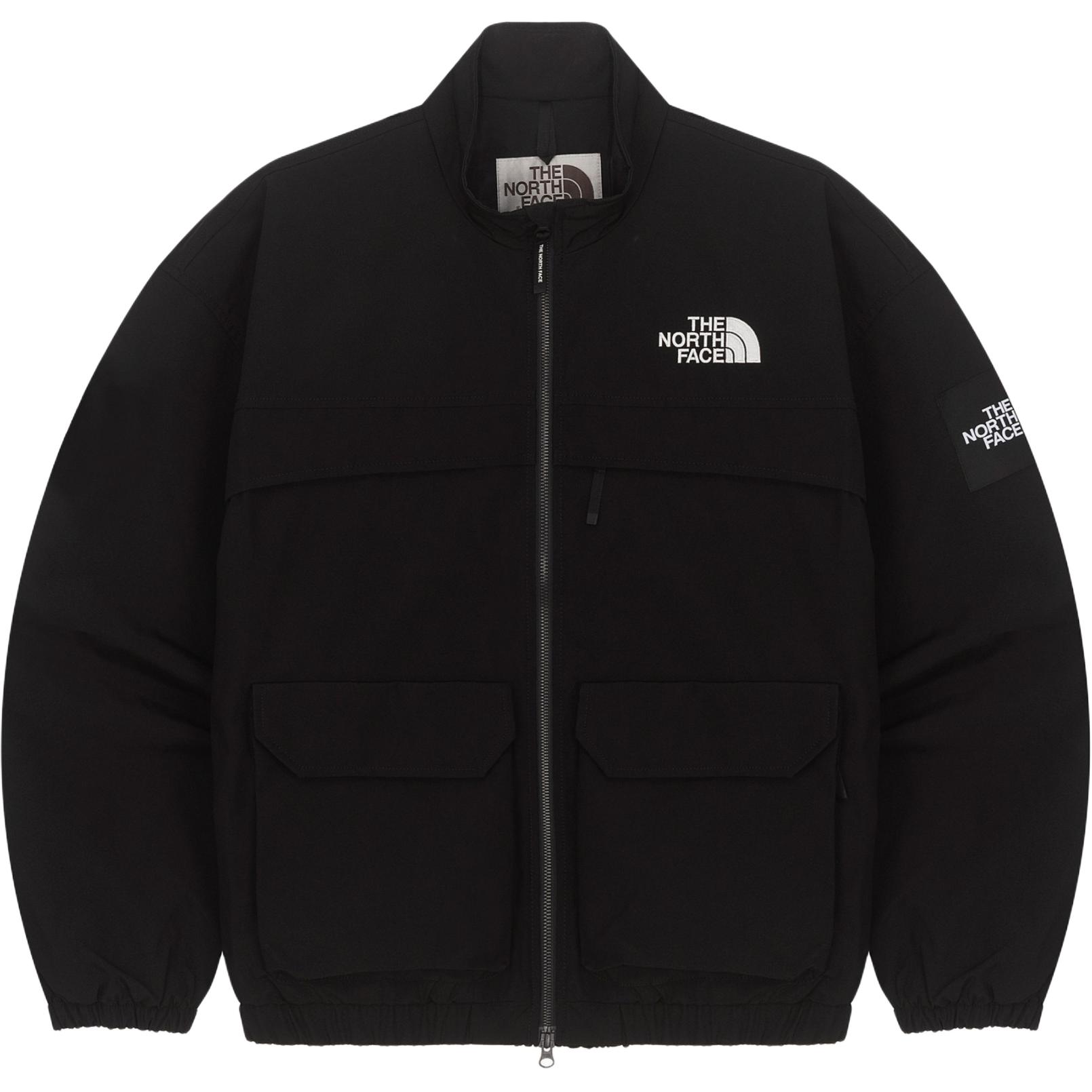 Order The North Face 黑色Logo印花拉鏈立領外套大衣 NJ3BQ51J