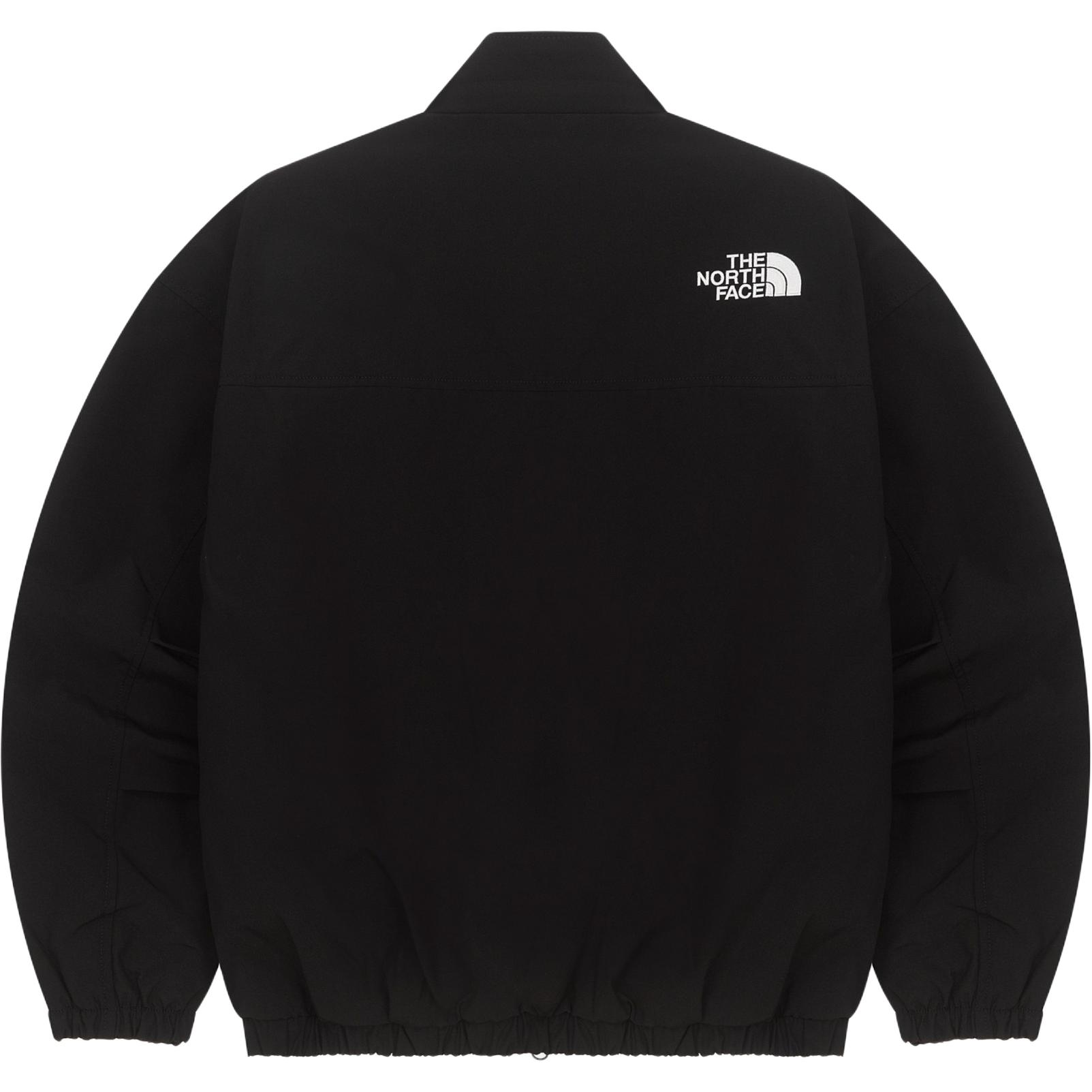 Lookbook The North Face 黑色Logo印花拉鏈立領外套大衣 NJ3BQ51J