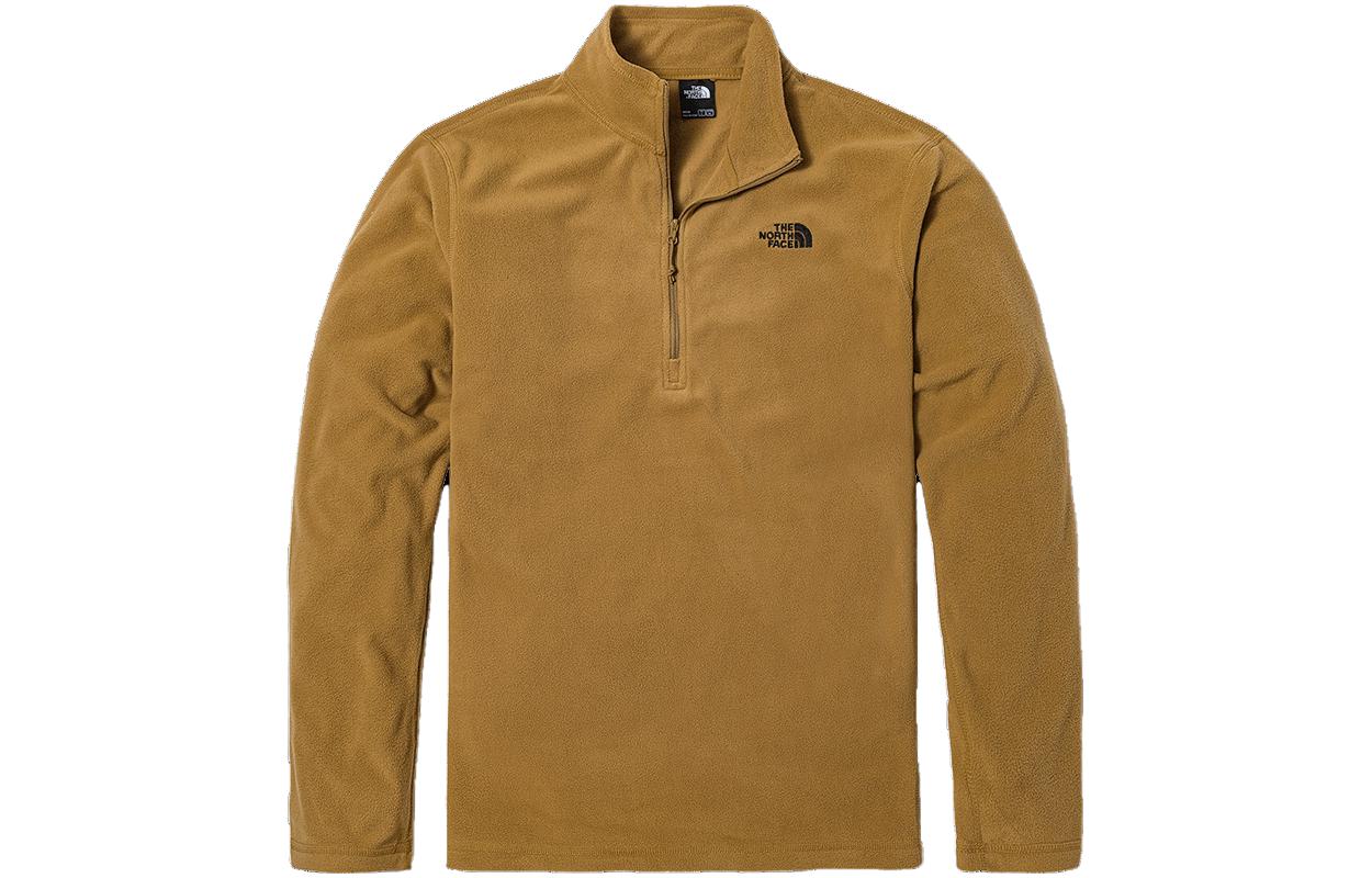 TNF Logo Print Zip-Up Sweatshirt Brown NF0A4U87-173