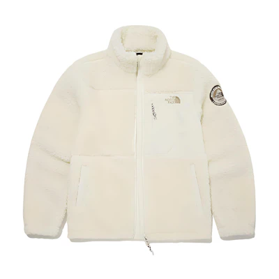 TNF Logo Print Zip Jacket - Off-White NJ4FN63A