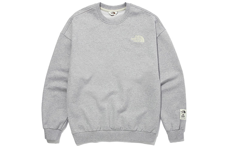 TNF Logo Printed Casual Crewneck Sweatshirt Unisex - Gray NM5MM51L