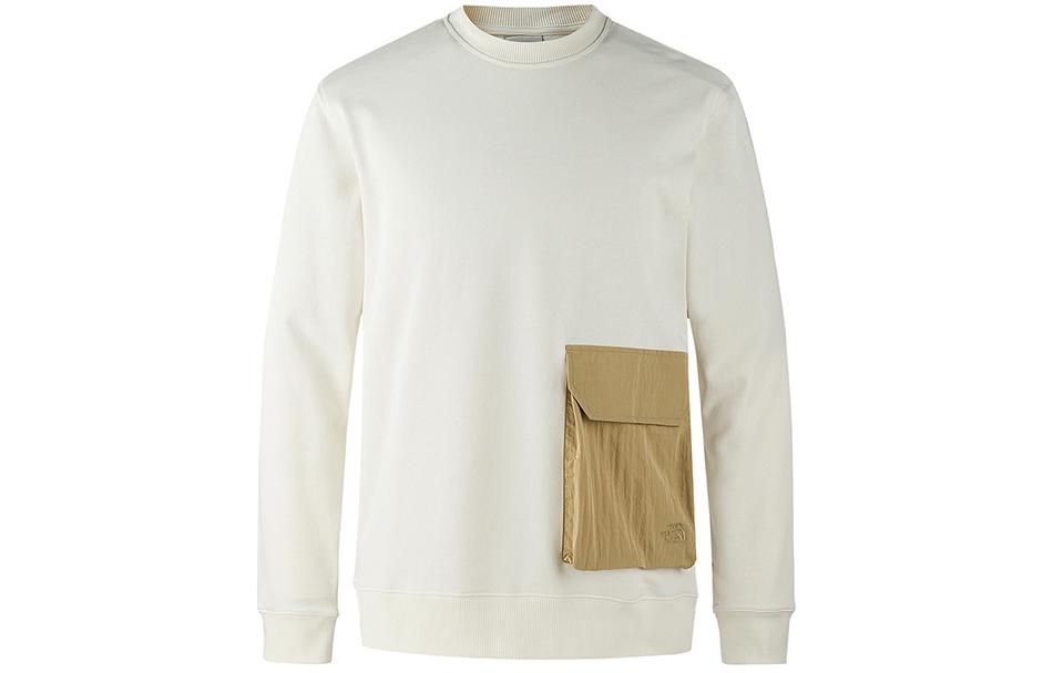 TNF Logo Printed Comfy Classic Sweatshirt in Off-White NF0A87UT-QLI