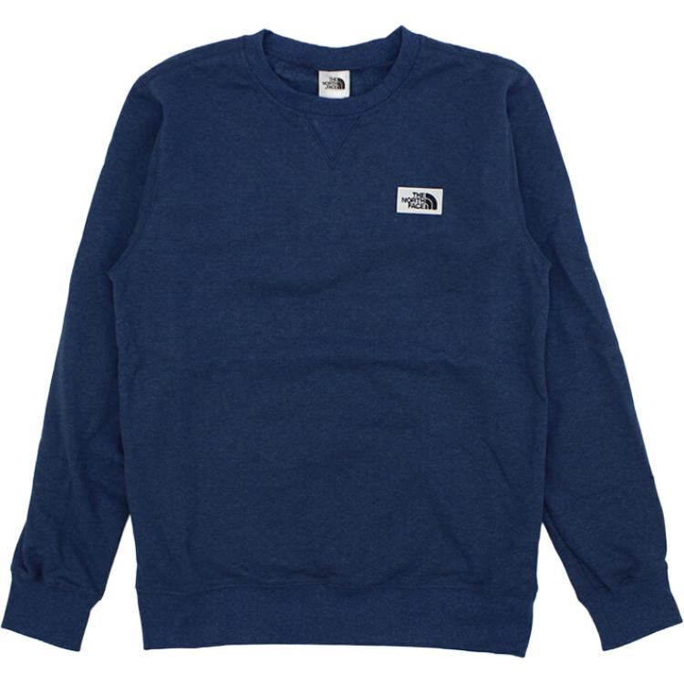 TNF Logo Printed Crewneck Long-Sleeve Sweatshirt Navy - NF0A7WXH-HDC