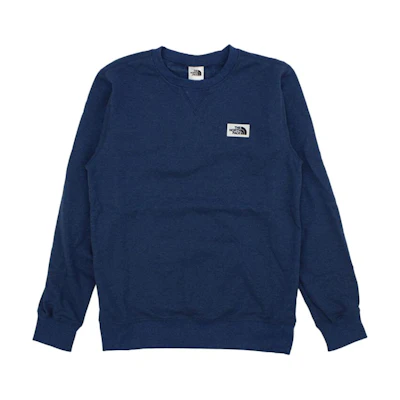 TNF Logo Printed Crewneck Long-Sleeve Sweatshirt Navy - NF0A7WXH-HDC