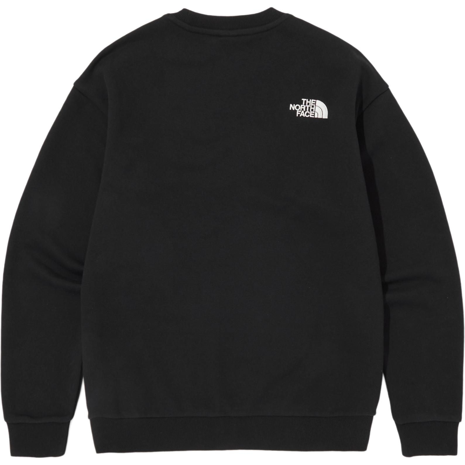 Lookbook The North Face 黑色長袖Logo印花圓領衫 NM5MQ-05A