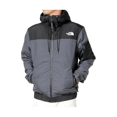 TNF Logo Printed Grey Zip-Up Hoodie Jacket TNF7WXQ