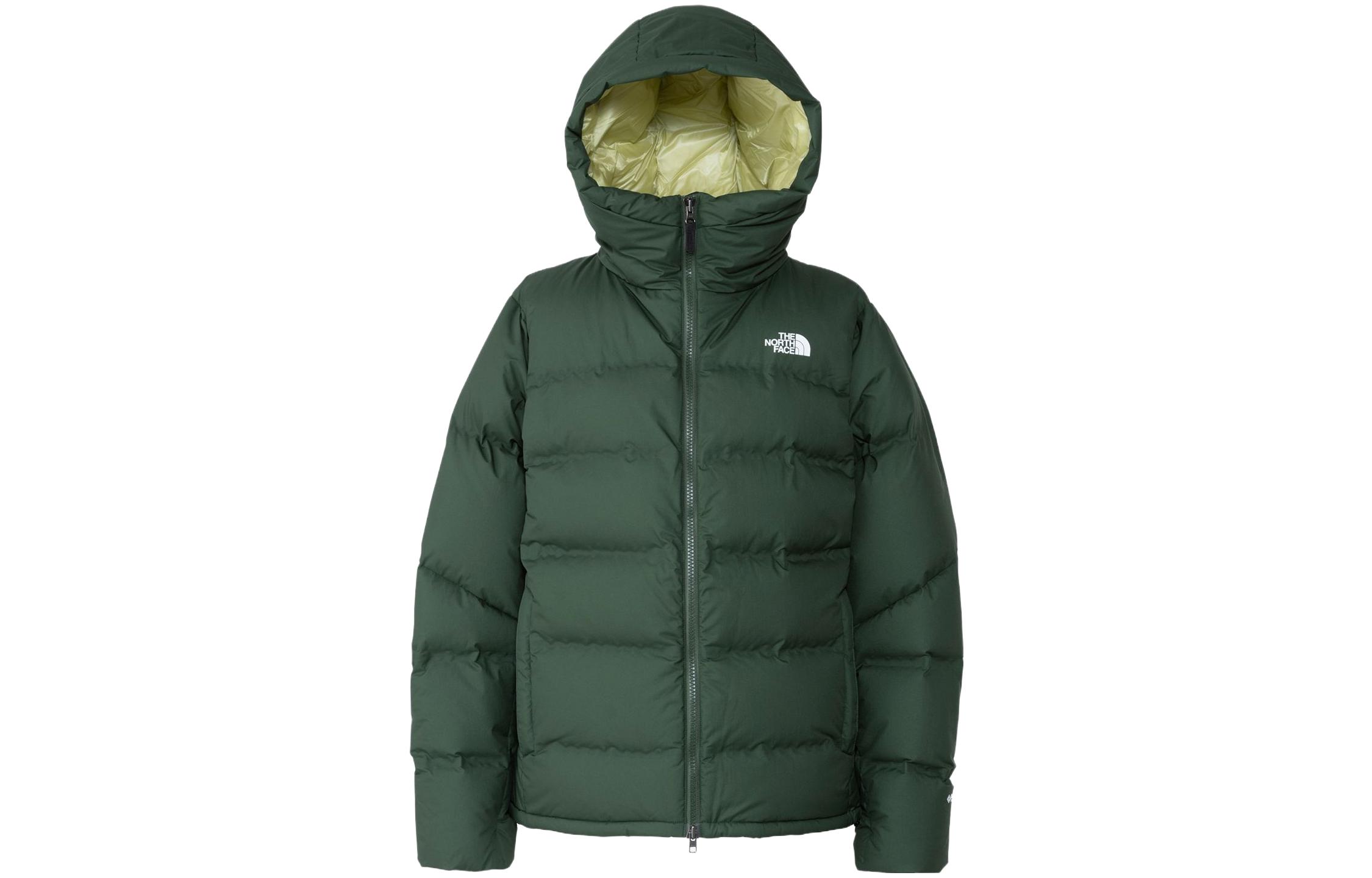 TNF Logo Printed Hooded Zip Puffer Jacket Unisex ND92215R-PW