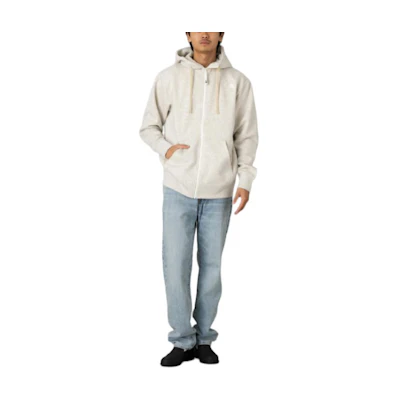 TNF Logo Printed Hoodie Jacket Unisex in Oatmeal NT12442-OM