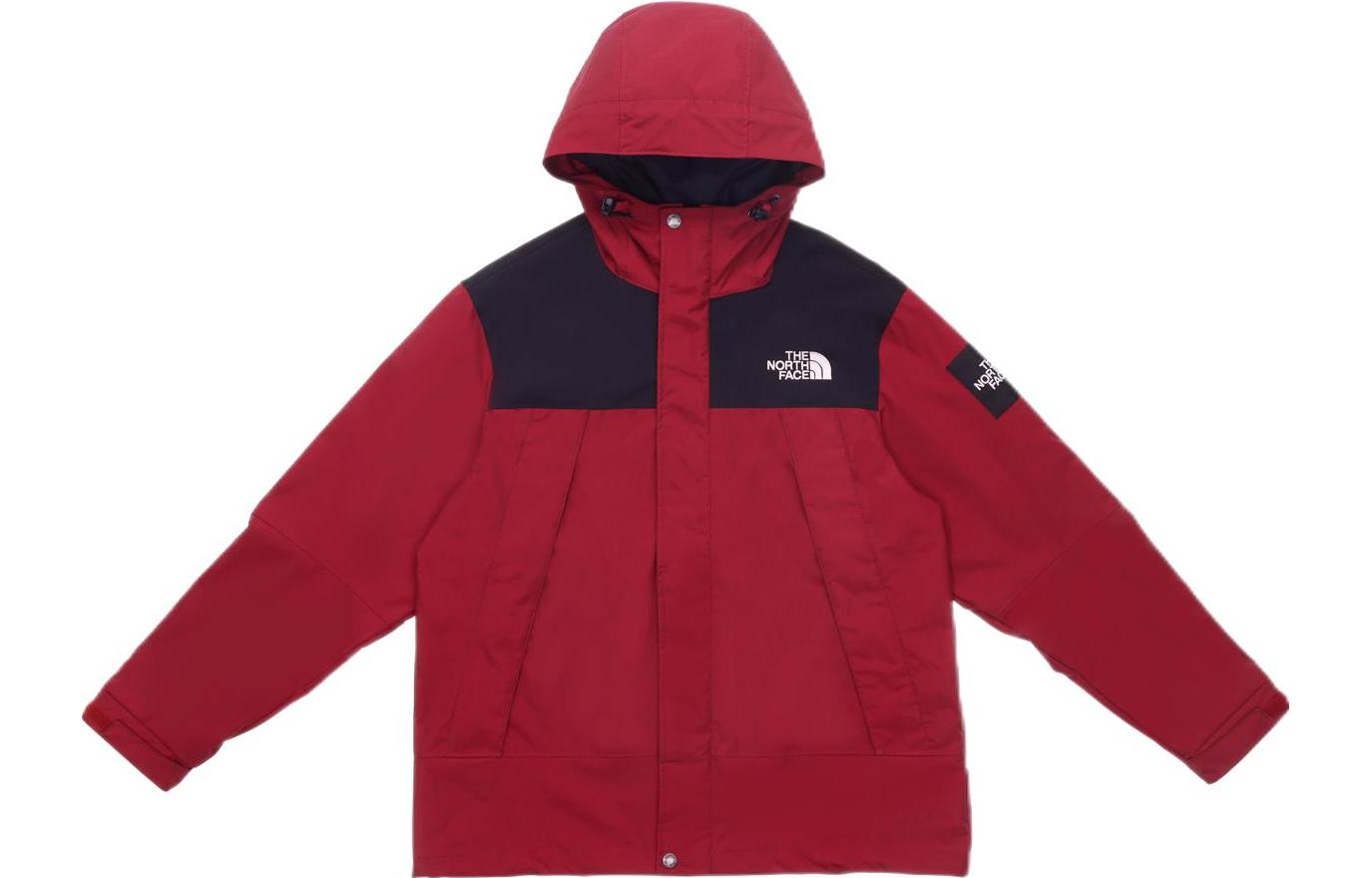 TNF Logo Printed Red Zip-Up Hoodie Jacket Unisex NI3BN50N