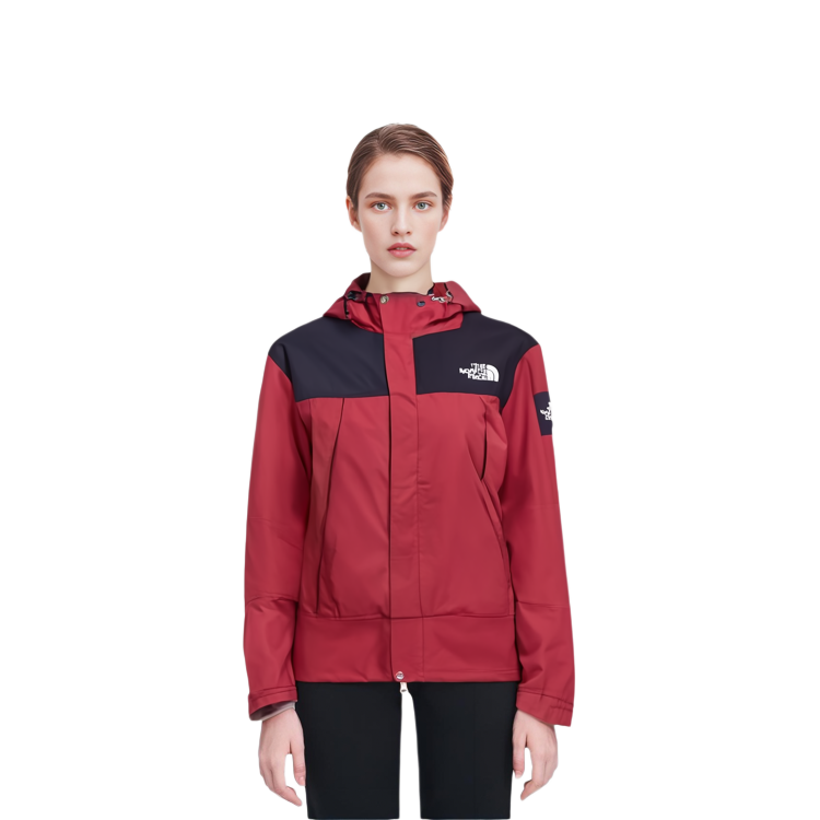 TNF Logo Printed Red Zip-Up Hoodie Jacket Unisex NI3BN50N 圖 4