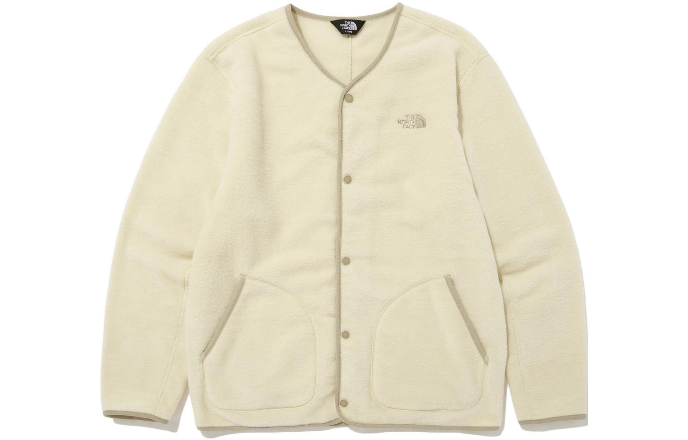 TNF Logo Printed Single-Breasted Jacket Beige Casual Wear NJ5JN61B