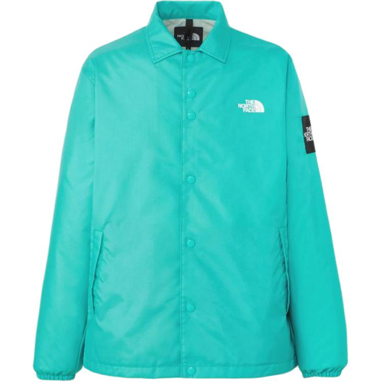 TNF Logo Printed Snap-Button Collar Jacket Spring Water Unisex NP72130-GA