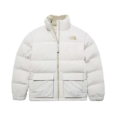 THE NORTH FACE Logo Printed Solid Color Down Jacket Unisex NJ1DL59J