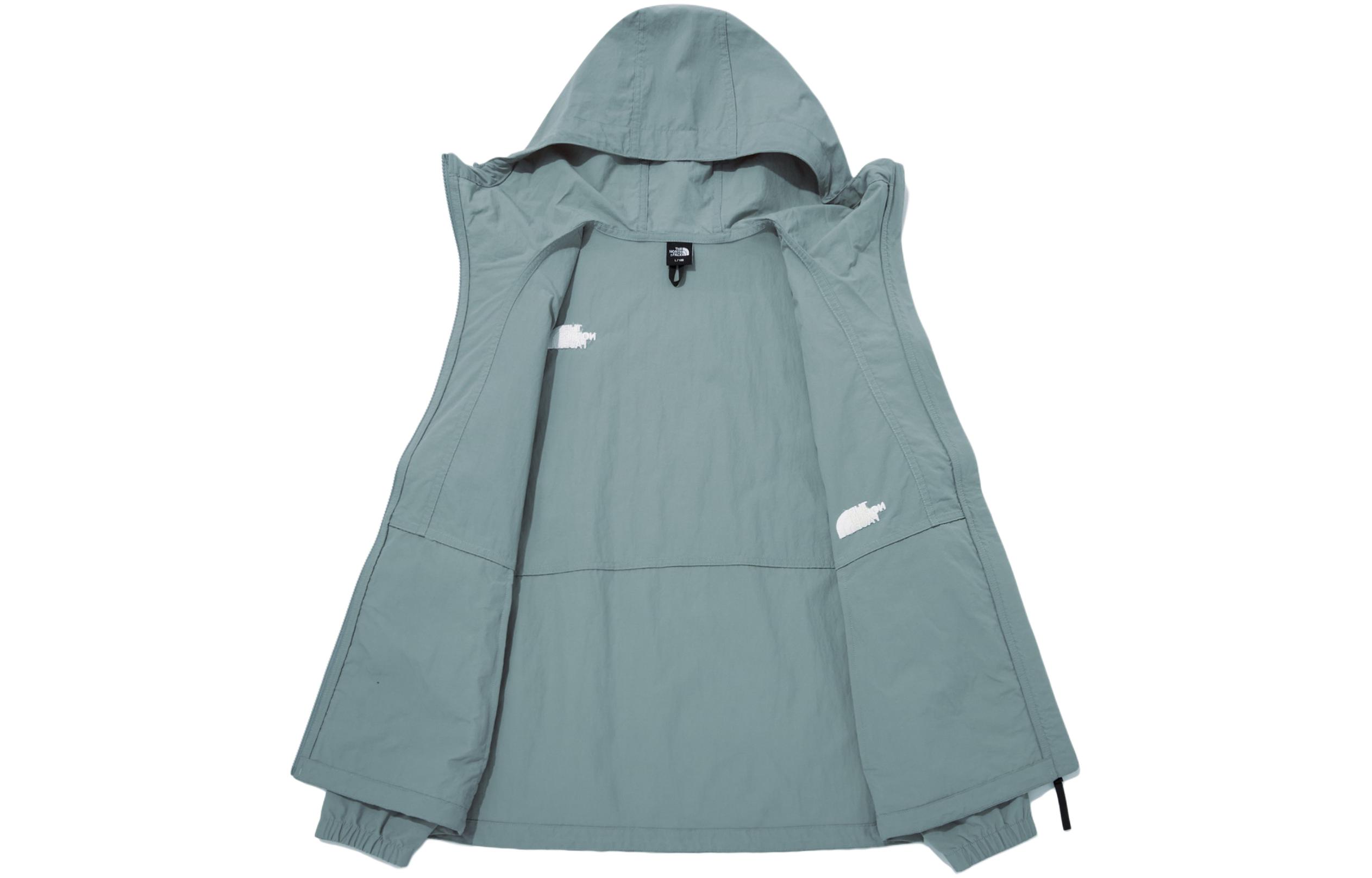 TNF Logo Printed Zip-Up Hoodie Jacket Unisex - Blue NJ3BQ01C 圖 4