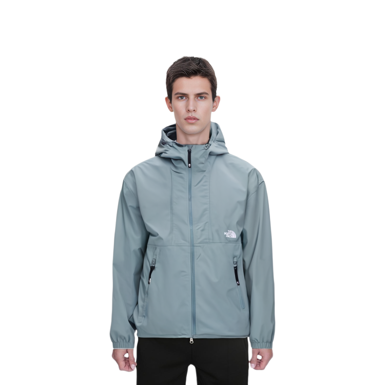 TNF Logo Printed Zip-Up Hoodie Jacket Unisex - Blue NJ3BQ01C 圖 5